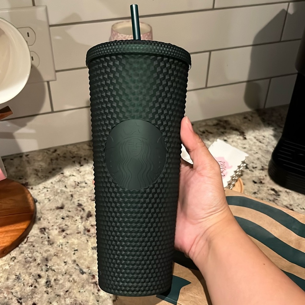 Forest Green Starbucks studded cup 24oz NWT
